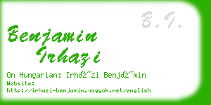 benjamin irhazi business card